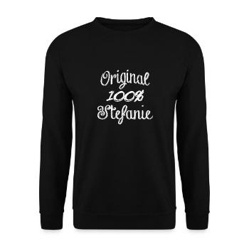 Original 100% Stefanie - Unisex Sweatshirt - black - Front - Alina (178cm) & Michal (187cm)