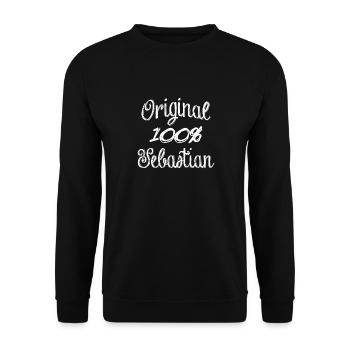 Original 100% Sebastian - Unisex Sweatshirt - black - Front - Alina (178cm) & Michal (187cm)
