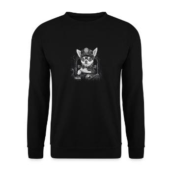 Chihuahua | Polizei Polizist Polizistin Hut - Unisex Pullover - Schwarz - Vorne - Alina (178cm) & Michal (187cm)