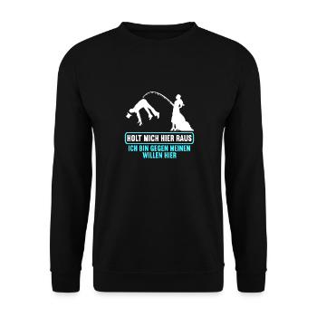 Junggesellenabschied Polterabend JGA Männer - Unisex Pullover - Schwarz - Vorne - Alina (178cm) & Michal (187cm)
