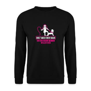 Junggesellenabschied Polterabend JGA Männer - Unisex Pullover - Schwarz - Vorne - Alina (178cm) & Michal (187cm)
