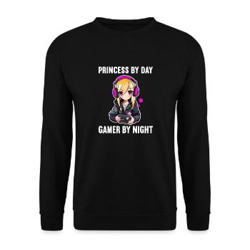 Gaming Console PC Gamer Girl Gamer Girl - Unisex Sweatshirt - black - Front - Alina (178cm) & Michal (187cm)
