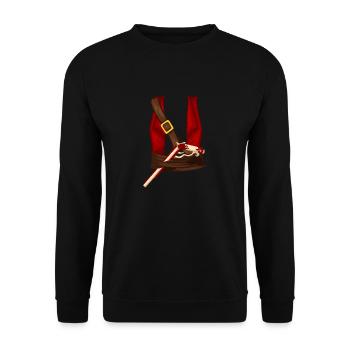 Pirate Halloween Carnival Masquerade Costume Party - Unisex Sweatshirt - black - Front - Alina (178cm) & Michal (187cm)
