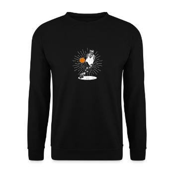 Funny Halloween Lover Skeleton Basketball - Unisex Sweatshirt - black - Front - Alina (178cm) & Michal (187cm)