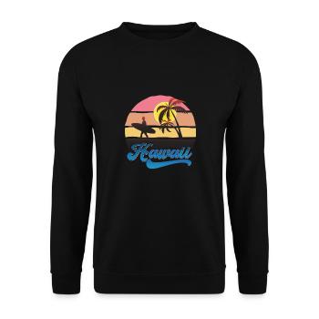 Hawaii Surf Sunset Beach Design - Sweat-shirt Unisexe - noir - Devant - Alina (178cm) & Michal (187cm)