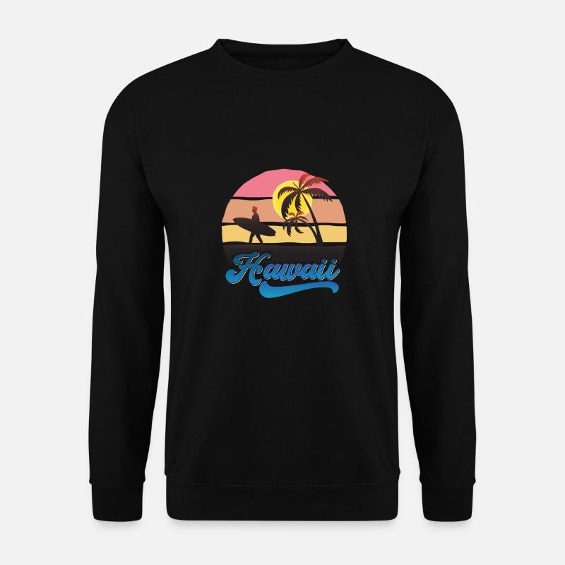 Hawaii Surf Sunset Beach Design - Unisex Pullover - Schwarz