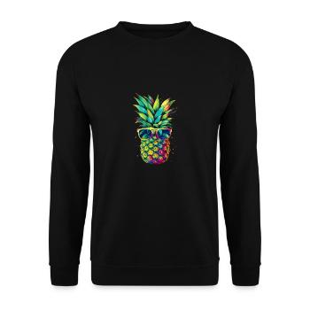 Pineapple Sunglasses Beach Hawaiian Holidays - Sweat-shirt Unisexe - noir - Devant - Alina (178cm) & Michal (187cm)