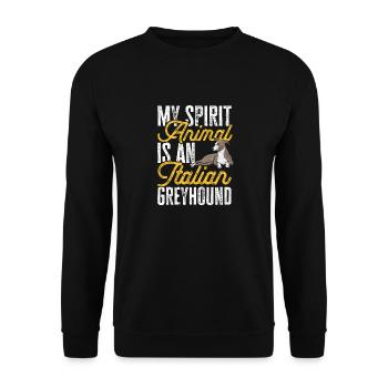 Lévrier italien Greyhound Chiens - Sweat-shirt Unisexe - noir - Devant - Alina (178cm) & Michal (187cm)