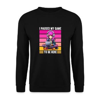 Gaming Konsole PC Zockerin Mädchen Gamer Girl - Unisex Pullover - Schwarz - Vorne - Alina (178cm) & Michal (187cm)