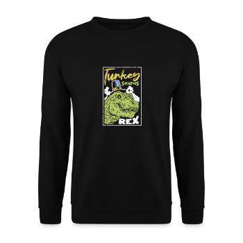 Turquie Saurus T Rex Thanksgiving Day Pèlerin Dino - Sweat-shirt Unisexe - noir - Devant - Alina (178cm) & Michal (187cm)