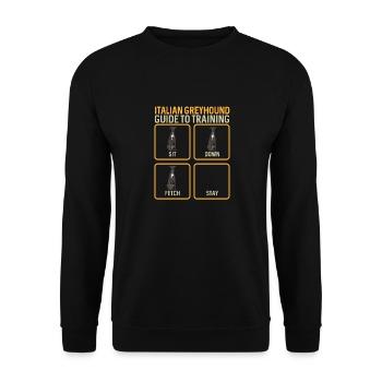 Lévrier italien Greyhound Chiens - Sweat-shirt Unisexe - noir - Devant - Alina (178cm) & Michal (187cm)