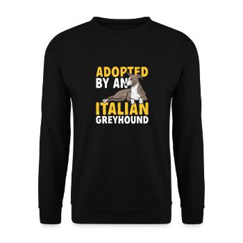 Italienischer Windspiel Windhund Hunde - Unisex Pullover - Schwarz - Vorne - Alina (178cm) & Michal (187cm)