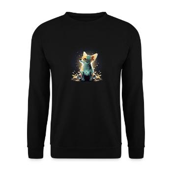 Chihuahua | Welpe Mama Lustiger Hund Niedlich - Unisex Pullover - Schwarz - Vorne - Alina (178cm) & Michal (187cm)
