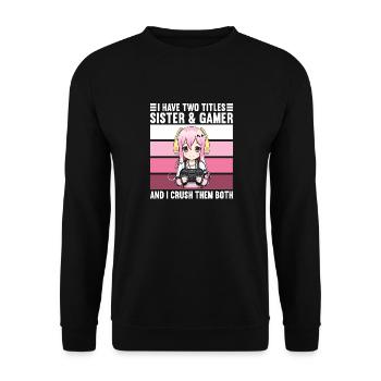 Console de jeu PC Gamer Girl Gamer Girl - Sweat-shirt Unisexe - noir - Devant - Alina (178cm) & Michal (187cm)