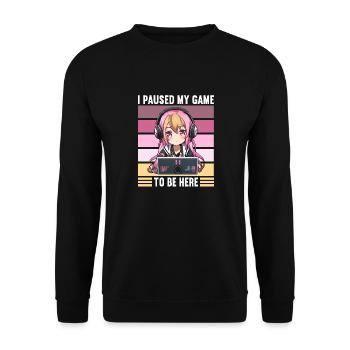Gaming Konsole PC Zockerin Mädchen Gamer Girl - Unisex Pullover - Schwarz - Vorne - Alina (178cm) & Michal (187cm)