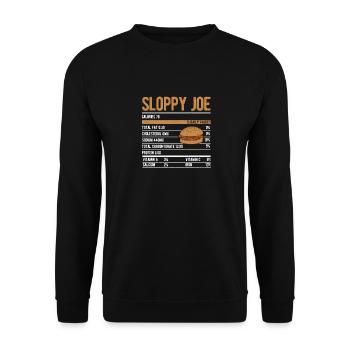 Sloppy Joe Funny Thanksgiving Dinner Essen - Unisex Pullover - Schwarz - Vorne - Alina (178cm) & Michal (187cm)