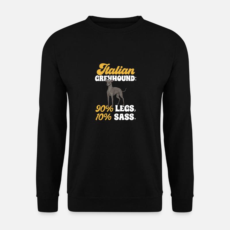 Lévrier italien Greyhound Chiens - Sweat-shirt Unisexe - noir