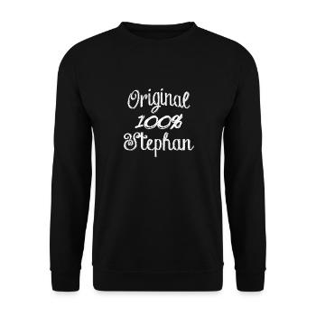 Original 100% Stephan - Sweat-shirt Unisexe - noir - Devant - Alina (178cm) & Michal (187cm)