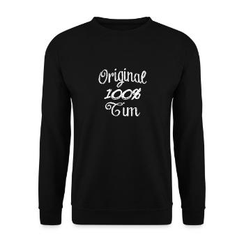 Original 100% Tim - Unisex Sweatshirt - black - Front - Alina (178cm) & Michal (187cm)
