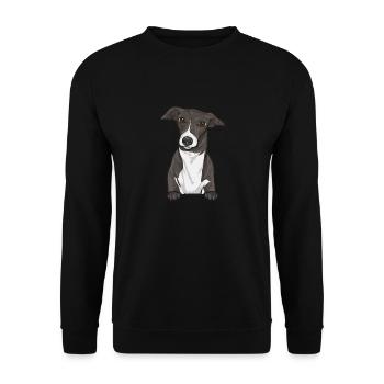 Lévrier italien Greyhound Chiens - Sweat-shirt Unisexe - noir - Devant - Alina (178cm) & Michal (187cm)