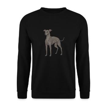 Lévrier italien Greyhound Chiens - Sweat-shirt Unisexe - noir - Devant - Alina (178cm) & Michal (187cm)