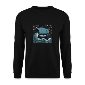 Bateau viking Longboat Nordmann runes Vikings - Sweat-shirt Unisexe - noir - Devant - Alina (178cm) & Michal (187cm)