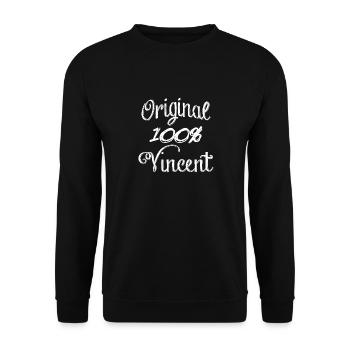 Original 100% Vincent - Unisex Sweatshirt - black - Front - Alina (178cm) & Michal (187cm)