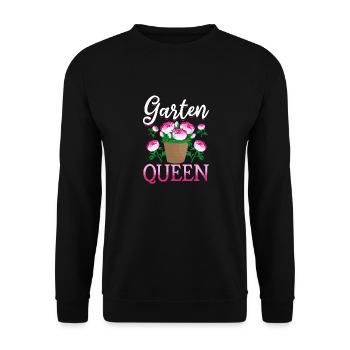 Garten Queen - Gartenliebhaberinnen - Unisex Pullover - Schwarz - Vorne - Alina (178cm) & Michal (187cm)