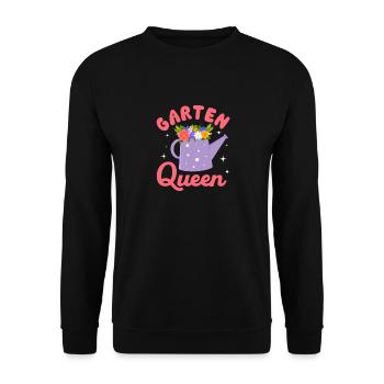 Garten Queen - Gartenliebhaberinnen - Unisex Pullover - Schwarz - Vorne - Alina (178cm) & Michal (187cm)
