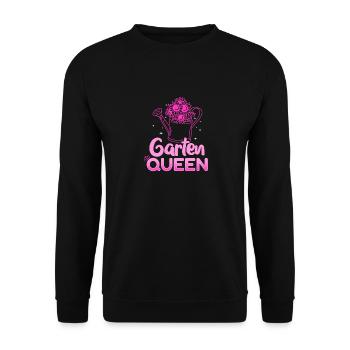Garten Queen - Gartenliebhaberinnen - Unisex Pullover - Schwarz - Vorne - Alina (178cm) & Michal (187cm)