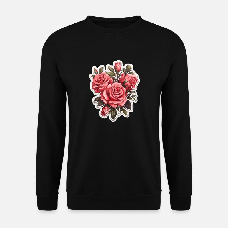 Rosen - Unisex Pullover - Schwarz