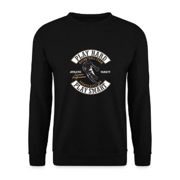 Basketball play hard - Unisex Sweatshirt - black - Front - Alina (178cm) & Michal (187cm)