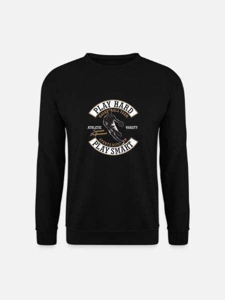 Basketball play hard - Unisex Sweatshirt - black