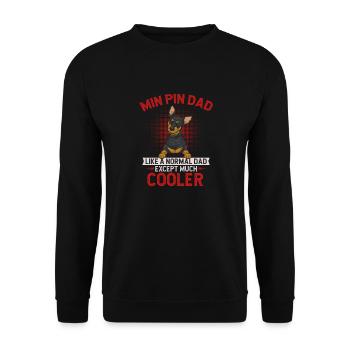 Miniature Pinscher Rehpinscher Min Pin Dog - Unisex Sweatshirt - black - Front - Alina (178cm) & Michal (187cm)