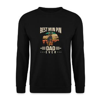 Miniature Pinscher Rehpinscher Min Pin Dog - Unisex Sweatshirt - black - Front - Alina (178cm) & Michal (187cm)