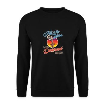 Lustiges Scheidung Glücklich Geschieden und - Unisex Pullover - Schwarz - Vorne - Alina (178cm) & Michal (187cm)