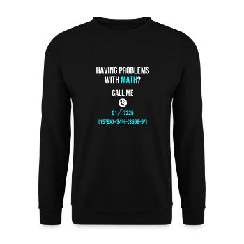 Learn Math School - Unisex Sweatshirt - black - Front - Alina (178cm) & Michal (187cm)