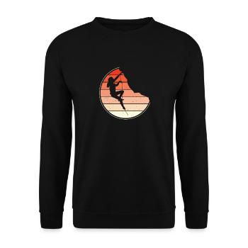 Rock climbing, girl on a tightrope - Unisex Sweatshirt - black - Front - Alina (178cm) & Michal (187cm)