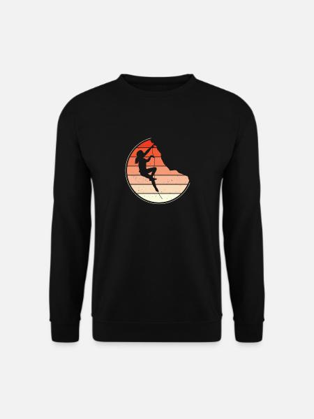 Klettern, Mädchen auf einem Drahtseil - Unisex Pullover - Schwarz