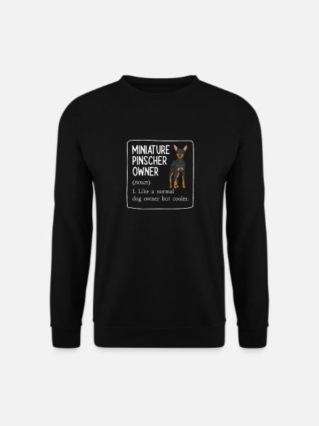 Zwergpinscher Rehpinscher Min Pin Hund - Unisex Pullover - Schwarz