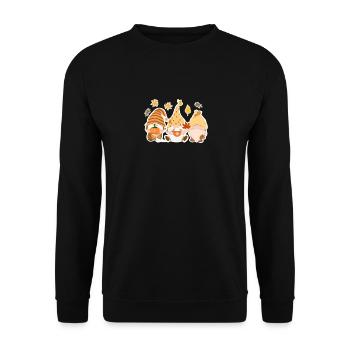 Trois nains Tarte à la citrouille Dinde Jour de Thanksgiving - Sweat-shirt Unisexe - noir - Devant - Alina (178cm) & Michal (187cm)