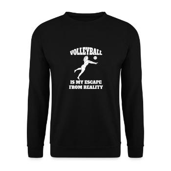 Volleyball Cadeau Volleyball Joueur Volleyball de plage - Sweat-shirt Unisexe - noir - Devant - Alina (178cm) & Michal (187cm)