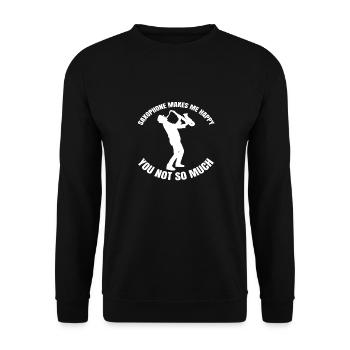 Saxophone Music Saxophone Instrument Saxophonist - Unisex Sweatshirt - black - Front - Alina (178cm) & Michal (187cm)
