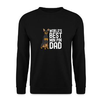 Miniature Pinscher Rehpinscher Min Pin Dog - Unisex Sweatshirt - black - Front - Alina (178cm) & Michal (187cm)