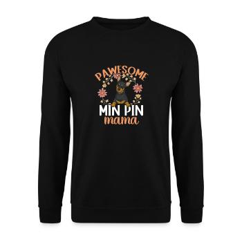 Miniature Pinscher Rehpinscher Min Pin Dog - Unisex Sweatshirt - black - Front - Alina (178cm) & Michal (187cm)