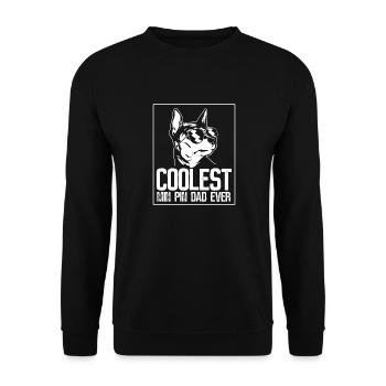 Miniature Pinscher Rehpinscher Min Pin Dog - Unisex Sweatshirt - black - Front - Alina (178cm) & Michal (187cm)