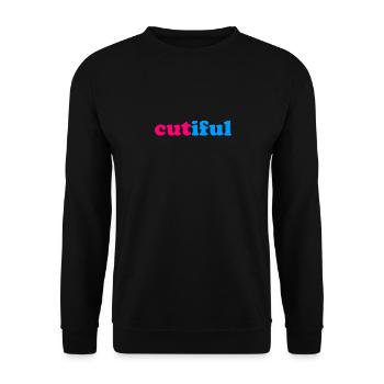 Cutiful Meine Mischung zischen Cute und Beautiful - Unisex Pullover - Schwarz - Vorne - Alina (178cm) & Michal (187cm)