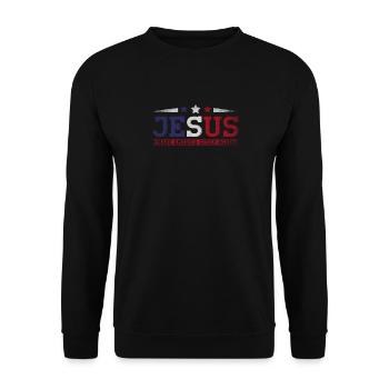 Jésus rend l’Amérique pieuse, à nouveau la foi - Sweat-shirt Unisexe - noir - Devant - Alina (178cm) & Michal (187cm)