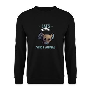 Les chauves-souris sont mon animal spirituel chauve-souris - Sweat-shirt Unisexe - noir - Devant - Alina (178cm) & Michal (187cm)