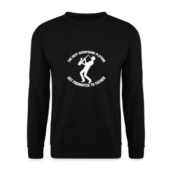 Saxophone Saxophonist Music Saxophone Instrument - Unisex Sweatshirt - black - Front - Alina (178cm) & Michal (187cm)